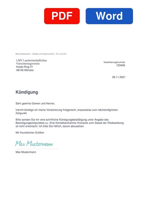 lvm kündigung adresse